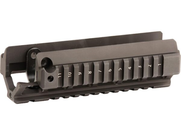 b t handguard hk mp5 picatinny tri rail aluminum black ammo gate