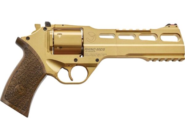 chiappa rhino 60 sar revolver 357 magnum 6 barrel 6 round gold walnut