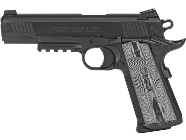 colt combat unit rail semi automatic pistol 45 acp 5 barrel with rail