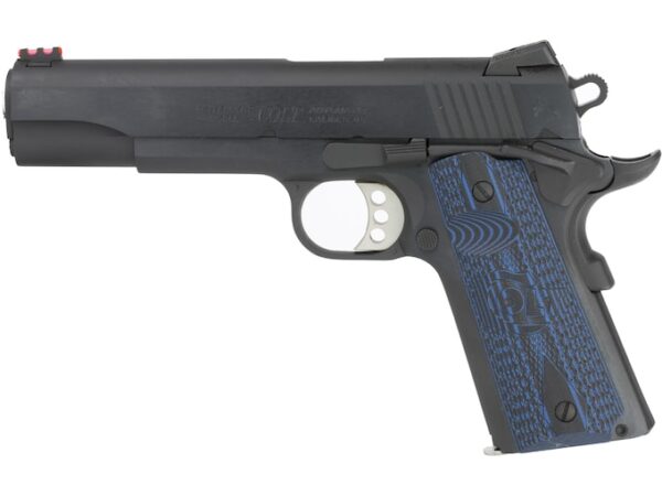 colt competition semi automatic pistol 45 acp 5 barrel 8 1 round black blue