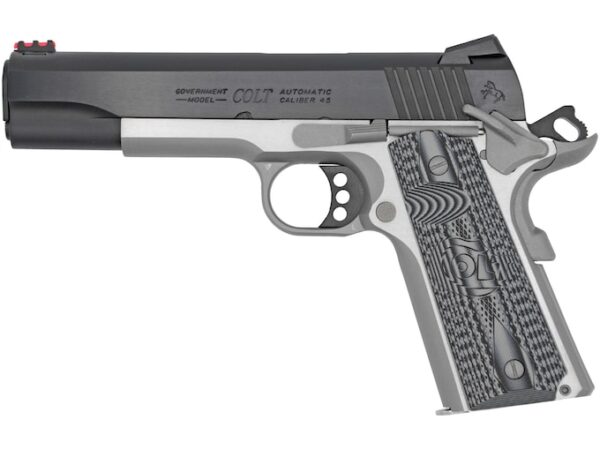 colt competition two tone semi automatic pistol 45 acp 5 barrel 8 1 round