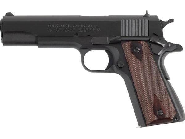 colt government semi automatic pistol 45 acp 5 barrel 9 1 round blued rosewood