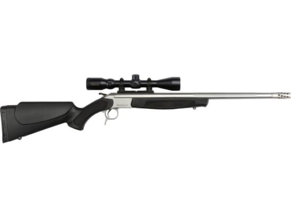 cva scout td single shot centerfire rifle 35 whelen 25 fluted barrel blued