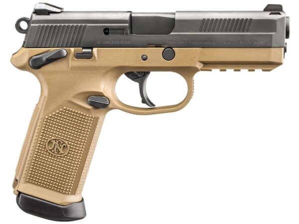 fn fnx 45 semi automatic pistol 45 acp 45 barrel 15 round black flat dark