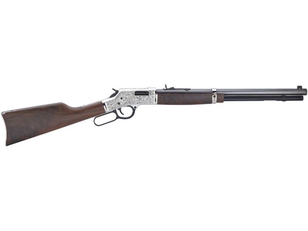 henry big boy silver deluxe engraved lever action centerfire rifle 45 colt