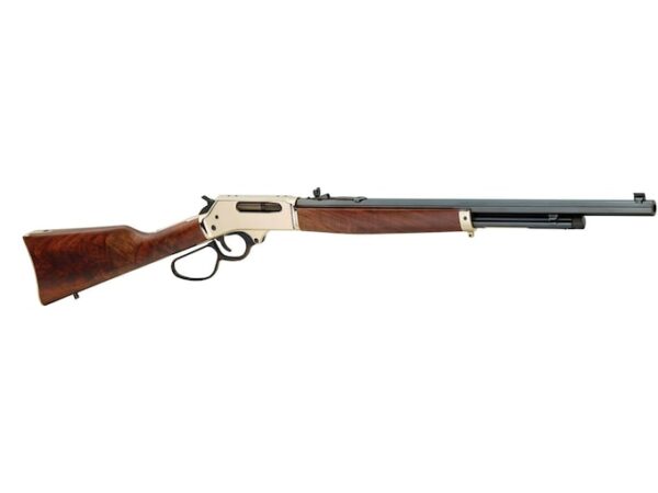 henry brass lever action centerfire rifle 45 70 government 22 barrel blued