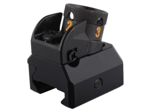 hk detachable fixed rear diopter sight ar 15 mr556 flat top aluminum matte