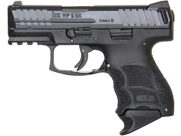 hk vp9sk semi automatic pistol 9mm luger 339 barrel 10 round black night