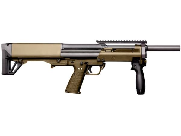 kel tec ksg nr 12 gauge pump action shotgun 185 barrel blued and tan bullpup