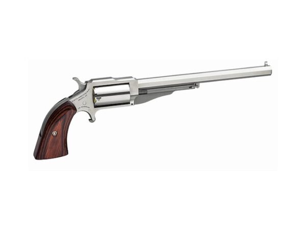 North American Arms Hogleg Revolver 22 Winchester Magnum Rimfire (WMR) 6" Barrel 5-Round Stainless Wood