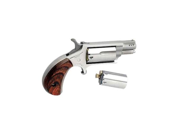 North American Arms Mini-Revolver Revolver 22 Long Rifle/22 Winchester Magnum Rimfire (WMR) 1.125" Ported Barrel 5-Round Stainless Wood