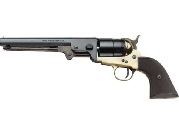 pietta 1851 navy black powder revolver 44 caliber 75 barrel brass frame