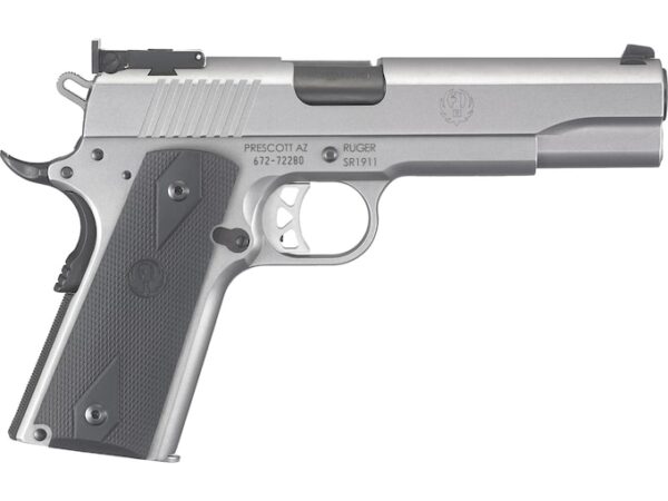 ruger sr1911 semi automatic pistol 10mm auto 5 barrel 8 round stainless black