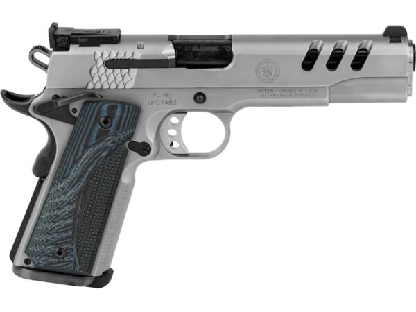 Smith & Wesson Performance Center 1911 Semi-Automatic Pistol 45 ACP 5" Barrel 8-Round Stainless Black Blue