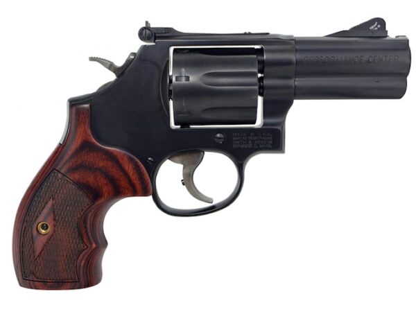 Smith & Wesson Performance Center Model 586 L-Comp Revolver 357 Magnum 3" Barrel 7-Round Blued Rosewood