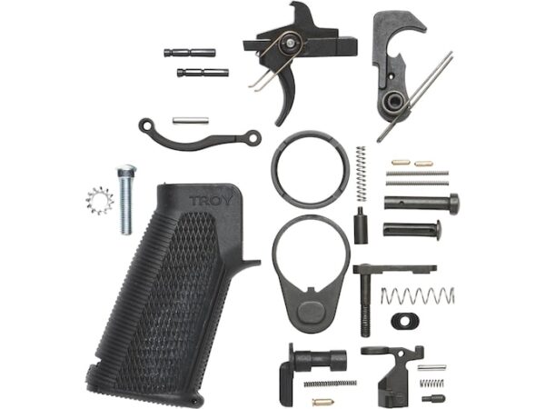 troy industries enhanced lower receiver parts kit ar 15 black ammo gate