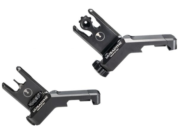 ultradyne c2 offset sight set flip up blade front flip up rear ar 15