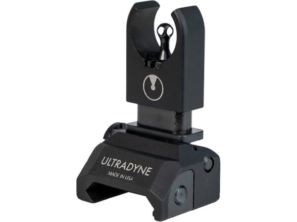 ultradyne c4 flip up front sight ar 15 aluminum black ammo gate