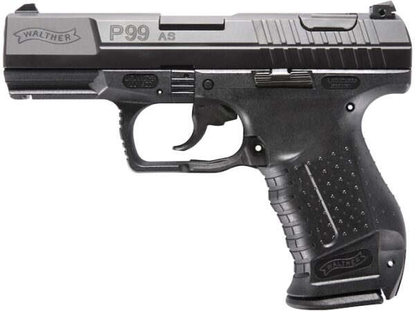 walther p99as semi automatic pistol 9mm luger 4 barrel 15 round black