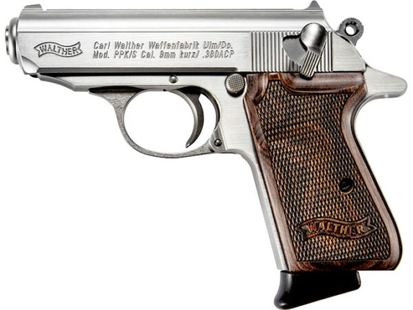 walther ppk s 380 acp semi automatic pistol 330 barrel 7 round stainless